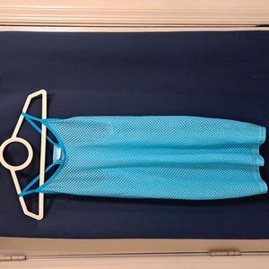 Blue Beach Cover-up, Mesh, Sand N Sun, Semi-Sheer Girls 14-16 or Women's Small